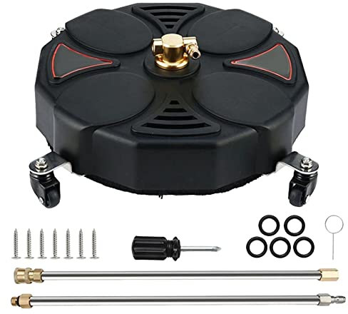 Limpiador de superficies giratorio, limpiador de superficies planas de 13 pulgadas, reemplazable, conexión rápida de 1/4, limpiador de superficies para hidrolavadora, hidrolavadora universal para