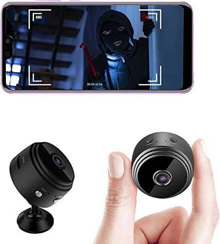 Beseloa Mini cámara espía oculta inalámbrica 1080p Full HD con audio y vídeo, vigilancia de bebé oculta con visión nocturna detección de movimiento para exterior/interior