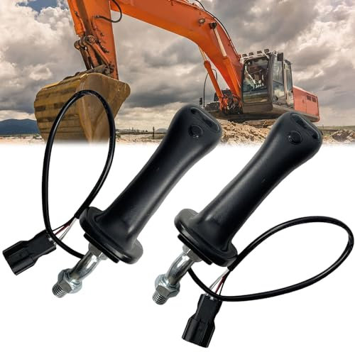 Aisny 2 Stück Baggergriff, Bagger Joystick 6-Polige Link-Port Bagger Zubehör für DH/DX 150 215 225 300 370-9C