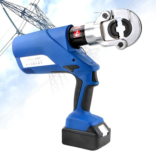 Pince à sertir électrique et hydraulique, pince à sertir portative pour câbles en cuivre et aluminium de 16 à 400 mm², outil de sertissage de câbles alimenté par batterie,EZ-300