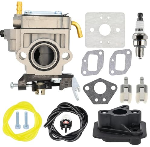 Hippotech 531147180 Carburatore per Husqvarna 150BT (2022-presente) 345BT Soffiatore per foglie a zaino con guarnizioni per linea carburante Parti di messa a punto