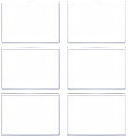 VIDSTW 6 Stück Ausweishüllen Ohne Löcher Ausweishülle 80x120mm | Transparent Hülle Fahrzeugschein Badge Holder Wasserdicht und Schmutzabweisend für Ausweise Kreditkarten Studentenausweise