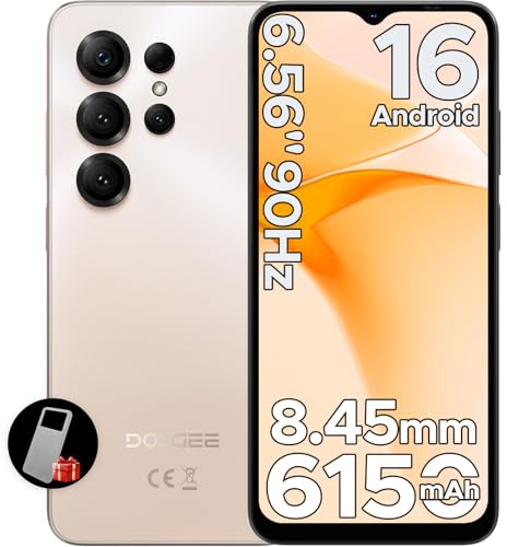 DOOGEE NOTE56 X Android 16 Smartphone Pas Cher, 6150mAh Telephone Portable, Écran 6.56 HD+ 90Hz, 24 Go+64 Go/2 to,Octa Core, Double SIM Débloquée Smartphone, 8MP+5MP, Face ID, 3.5mm Jack,GPS,OTG