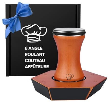 Affilacoltelli a Rullo di MMOBIEL – 6 Angoli Magnetici (12°, 15°, 17°, 19°, 22°, 25°) - Affila Coltelli da Cucina - Affilatore con 2 Dischi Diamantati - Kit Manuale - Regalo Natale Donna & Uomini