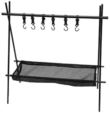 MIMEITOPA Support Suspendu pour ustensiles de Cuisine de Camping, avec et Crochet, Pliable, permettant de Gagner de l'espace, Outils de Camping, Organisateur Suspendu pour l'extérieur