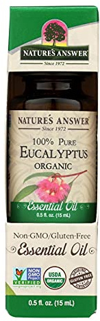 Nature's Answer 100% Pure Organic Essential Oil, Eucalyptus, 0.50 Ounce