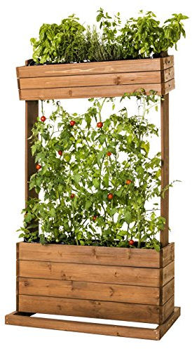 Mendler Hochbeet HE2, Kräuterbeet Blumenkasten Pflanzkasten, neig und höhenverstellbar, 145x82x50cm