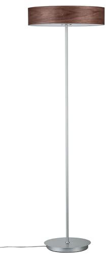 Paulmann 79685 Neordic Liska Floor luminaire max. 3x20W Floor lamp for E27 Lamps Floor luminaire with Wooden Shade Dark Wood/Chrome matt 230V Without lamp
