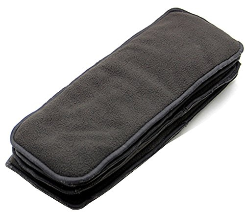 Lot de 4 inserts en microfibre de bambou pour adultes pour soins d'incontinence, lavables, réutilisables, grands et absorbants