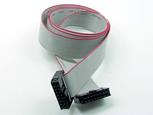 POPESQ® - IDC Kabel/Cable 16 polig (2X 8) cca. 100 cm / 1 m lang/Long, Flachbandkabel Ribbon #A1318