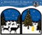 Teelichthäuschen Winternacht: Adventskalender