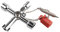 HALJIA 5 in 1 Universal Triangle Utility Key Screen Door Key Cross Elevator Switch Key Wrench with Batch Head