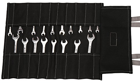 Bull Tools Roll 20 Pocket 100% Dyed 15 Oz. Cotton Canvas (Coal Black)