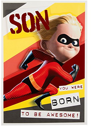 Hallmark 25504911 Medium Awesome Incredible 2 Son Birthday Card [Old Model]