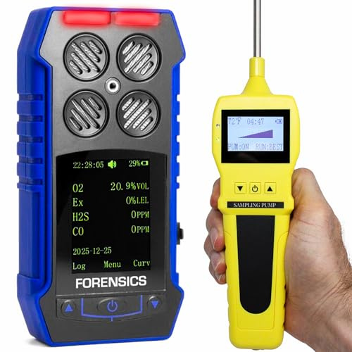 Rilevatore Multigas + Pompa | Certificato di Calibrazione EU | O2, CO, H2S, LEL | Spazi Confinati |