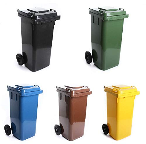 rg-vertrieb Mülltonne Müllbehälter 120L mit Deckel 2 Rad Behälter Abfalltonne 5 Farben (Gelb)