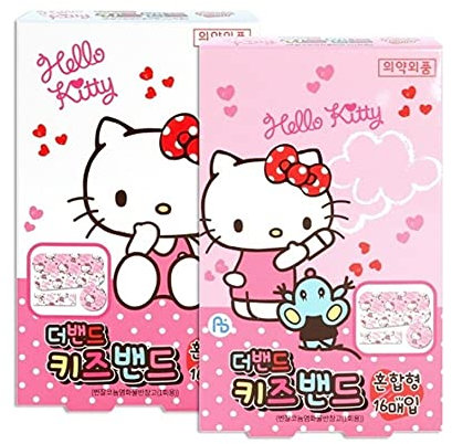 Sanrio Hello Kitty Band First Aid Tape Bandages: 32 Stück (2 Boxen)