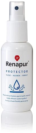 Renapur Pelle scamosciata, nabuk, impermeabilizzazione/antimacchia, ecologica, atossica, per scarpe, stivali, scarpe da ginnastica e abbigliamento (flacone spray da 100 ml)