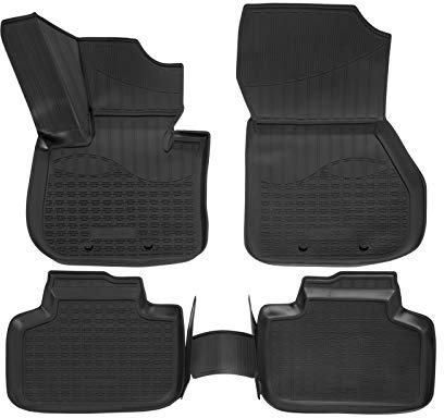 J&J AUTOMOTIVE | 3D Gummimatten Auto Matten Fussmatten Kompatibel mit X1 F48 ab 2015, Rand cca 4cm, Allwetter, 4Tlg, Premium Qualität