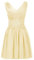 BABYONLINE D.R.E.S.S. Robe de soirée de Cocktail Robe de Demoiselle d'honneur en Dentelle sans Manches col V Jonquille 32