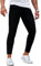 GINGTTO Mens Stretch Jeans Skinny Fit Black Jean Slim Fit Trousers for Men Tapered Denim Pants 34 Waist 30 Leg