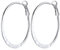 PROSTEEL Orecchini Donna Cerchio in Acciaio Inossidabile, in Colore Argento 40mm Orecchino a Cerchio Piatti