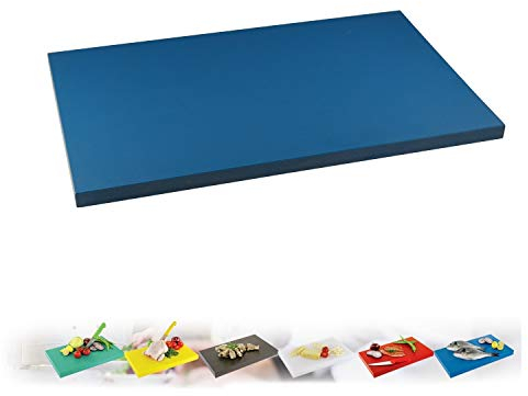 Planche à découper - En plastique - Pour cuisine - Taille XL ou XXL - Bleu - XXL - 60 x 40 x 2 cm