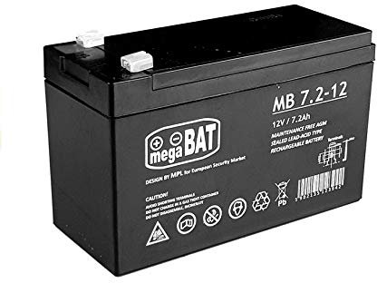 Rechargeable battery for electric ride-on car, 12 V, 7.2 Ah