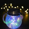 ZQX Lanterne Solaire Exterieur Jardin, 30 LED Boule de Lumière Solaire Craquelée Verre Lampe Suspendue Mason Jar avec Paille Eclairage IP65 Etanche Pour Pelouse, Fête, Cour, Mariage(Multicolore)