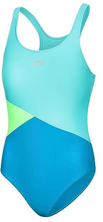 Aqua Speed Pola Badeanzug Mädchen | Einteiler | 104-158 | UV-Schutz | Blickdicht | Chlorresistent | Anti-Pilling | Schwimmanzug Blue - Turquoise - Light Green - 28 Gr. 152
