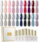 ROSALIND UV Nagellack Set 20 Farben Gel Shellac Glitzer UV Lack Nude Für Nägel Weiß Schwarz Nail Polish Set 6ml