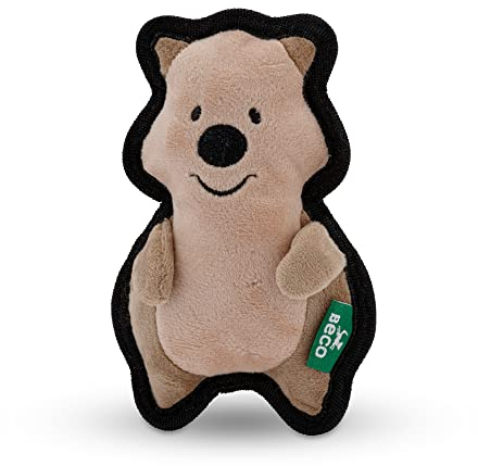 Beco Quokka-Hundespielzeug, quietschend, aus 65% recycelten Materialien, zum Kuscheln, Kauen, Werfen und Apportieren