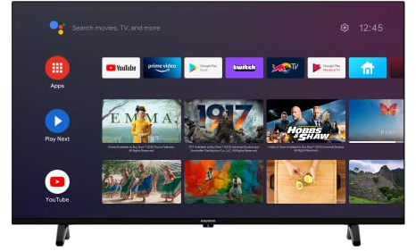 GRUNDIG (32 VOE 62) Fernseher 32 Zoll (80 cm) LED TV, Android TV, HD ready, Dolby Digital, Triple Tuner, Chromecast built-in, Smart TV, Schwarz