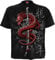 Spiral Oriental Dragon Homme T-Shirt Manches Courtes Noir XL 100% Coton Regular/Coupe Standard