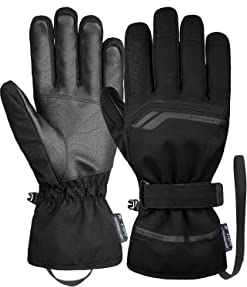 Reusch Primus R-TEX XT sehr warme, wasserdichte, Winddichte und atmungsaktive Unisex Winterhandschuhe Fingerhandschuhe Schneehandschuhe Skihandschuhe Herren Damen, schwarz, 8