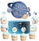 25 Stück First Trip Around The Sun Cake Topper und Outer Space Cupcake Topper – Universum Planet Kuchen Dekorationen für Jungen Galaxy Solar System 1st Birthday Party Supplies