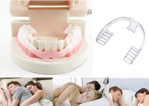 ZXJXZ Schlaf Mundschutz für Zähneknirschen Anti Knirschen Zähne Schutz Nachtwächter Dental Nachtwächter zur Vorbeugung von Bruxismus Verbessern Sie die Schlafqualität, Weiße Tasche