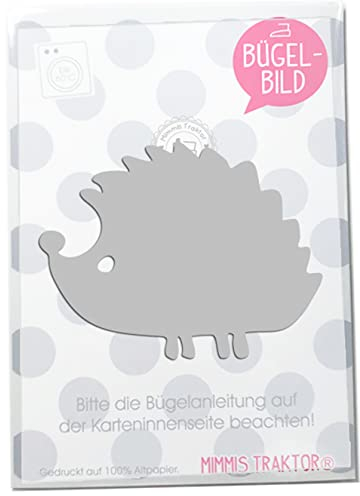 Bügelbild Reflektor Igel Tiermotiv 10 cm SILBER reflektierend Aufbügler Applikationen Bügelsticker für Stoffe Textilien Kinder zum Aufbügeln Flicken
