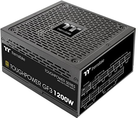 Thermaltake Toughpower GF3 1200W, True 600W 12VHPWR Connectors on PSU & NVIDIA RTX 40 series, ATX 3.0/PCI-E 5.0 Ready, 80+ Gold, SLI/Crossfire Ready Power Supply, PS-TPD-1200FNFAGU-4, 10 Year Warranty