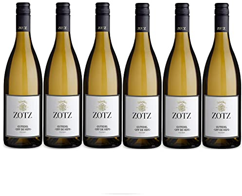 Julius Zotz Gutedel Uff de Hefe Gutswein Weißwein Wein Baden Markgräflerland trocken vegan Deutschland I FeinWert Paket (6 Flaschen)