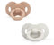 Elodie Details Baby Schnuller 2er Pack, aus Bambus, Neugeborene 0-6 Monaten - Kiefergerechte Form - BPA-freies Silikon - Blushing Pink/Vanilla White