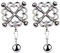 ALMYMM Nippelklemmen Brustwarzen Nipple mit Kette Clamps Sex klemmen Extra Stark Brust Stimulator Erotik SM BDSM Fetisch Nippelkett Sexspielzeug Für Frauen Männer (Stil 28)