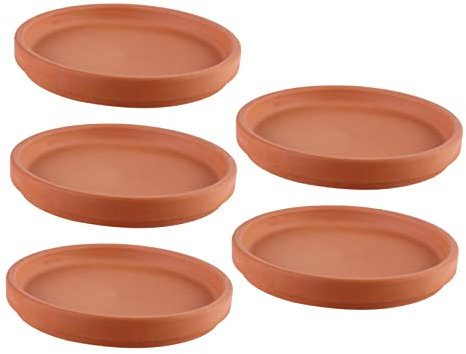 DOITOOL 5pièces Soucoupes Céramique pour Pots De Fleurs Lot de Plateaux De Drainage Et Support pour Jardinière