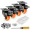VEVOR Möbelrollen 4er-Set Lenkrollen PVC φ50,8mm Laufrollen 272kg Tragfähigkeit Transportrollen mit Doppelkugellagern Kastenrollen 360° Drehbar Schwerlastrollen für Häusern Büros Studios Fabriken