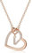 LIHELEI Damen Halskette Herz Buchstabe S925 Roségold Kette Damen Personalisiere Kette, Geburtstags und Weihnachten Geschenk Für Frauen Mädchen Mama Freundin - V(Roségold)