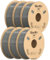 GratKit PETG 3D-Drucker Filament 1,75mm 6kg Spule, 3D-Druck Filament±0,03mm Präzision, Leicht zu drucken, Gleichmäßige Wicklung, 6 * 1KG, 6 Packs, Grau
