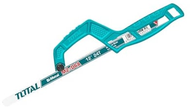 TOTAL - Mini Seghetto | Lunghezza 250-300 mm | Strumento per Tagliare Legno e Plastica | Ideale per Lavori di Idraulica e Falegnameria | Include Lama in Acciaio 65 Mn