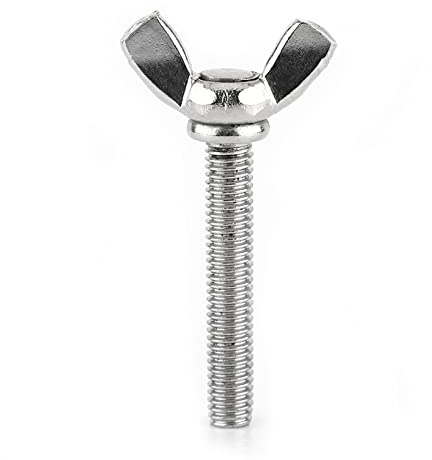 Vite Ad Alette, 5 Pezzi M6 Din316 Bullone Ad Alette con Dado Ad Alette in Acciaio Inossidabile 304, Set di Viti a Farfalla Ad Ala (M6*40MM)