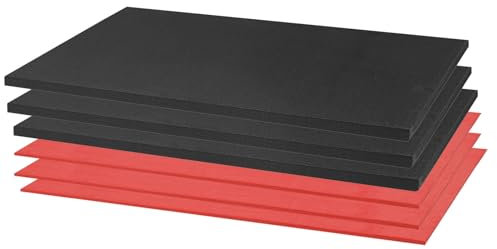 sourcing map Tool Box Foam 18x11 EVA Non-Slip Toolbox Foam Inserts Adjustable Liner for Board Game Box Cases Storage Drawer, 6in1 Set