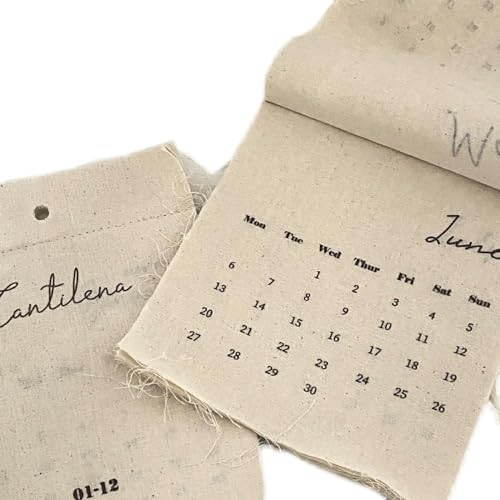 Stoff Neujahr Neujahr Kalender Leinwand 2024 Hakentyp Baumwolle Herstellung Wandkalender/1258